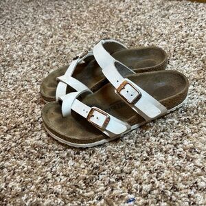 Birkenstock Mayari Sandals White Kids Size 29 Size 12 Toe Strap